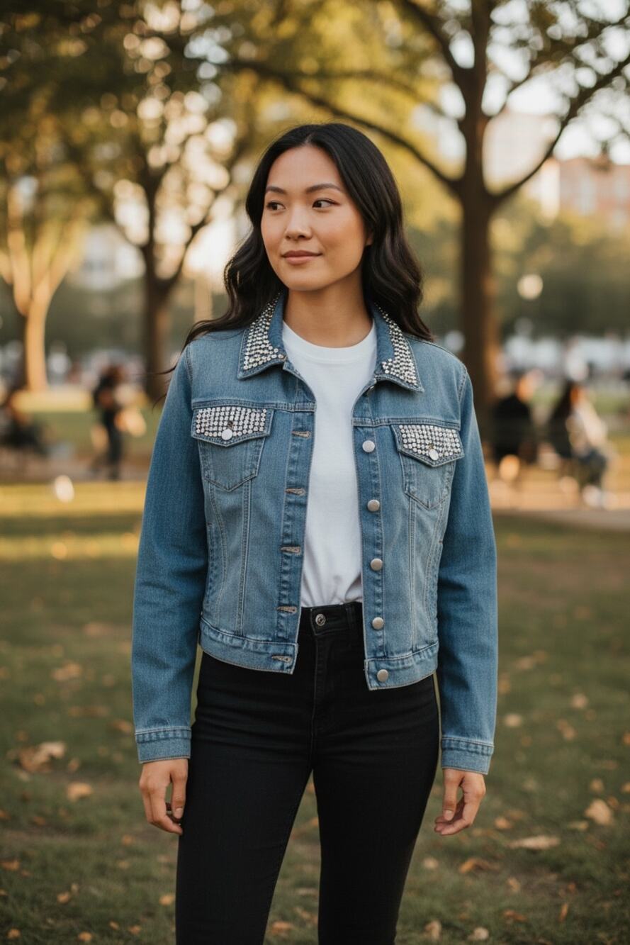 Studded Denim Jacket